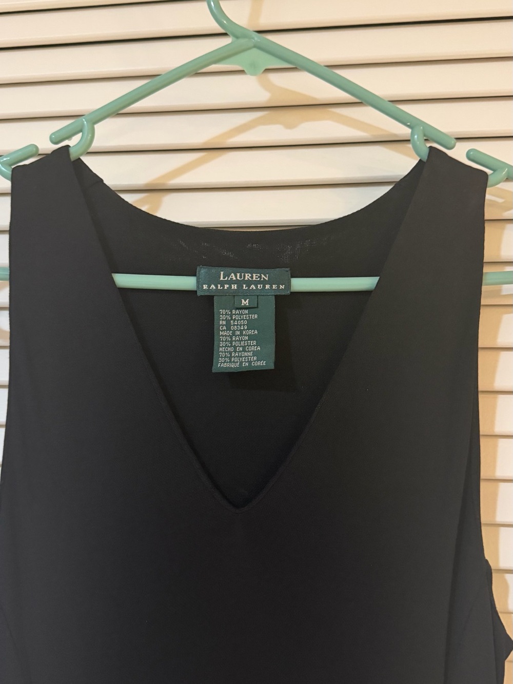 Lauren Ralph Lauren Black V-Neck Sleeveless Maxi Dress Size Medium - Picture 4 of 7